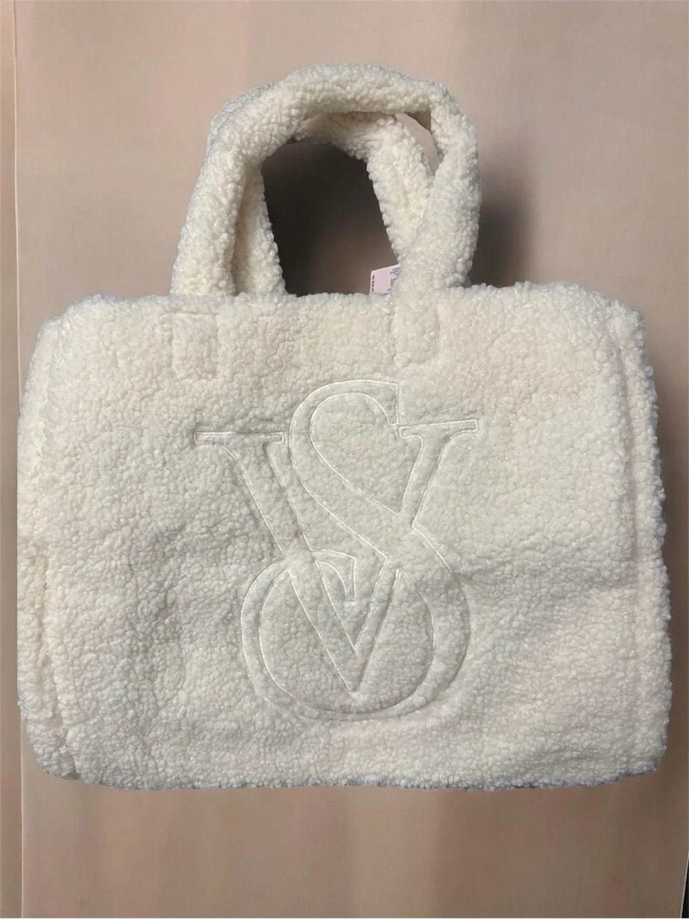 Victoria's Secret White Tote with Embossed VS Logo